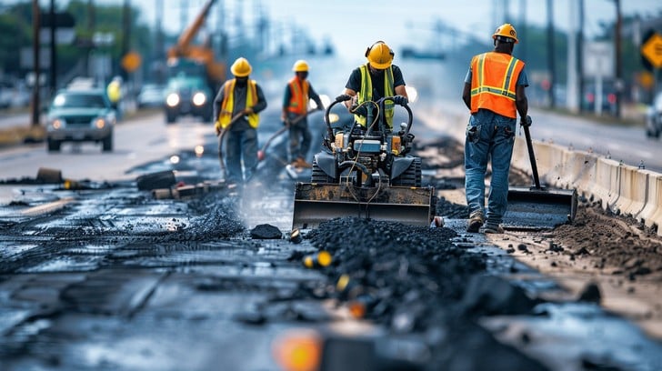 road-construction-work-stockcake